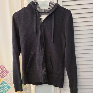 Pact Small Black & White Stripe Hoodie